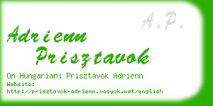 adrienn prisztavok business card